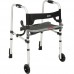 Drive Medical 10233 Clever-Lite LS Rollator Walker with Seat and Push Down Brakes 1119167